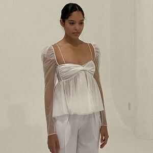 The Bar Jules Top in Blanc White